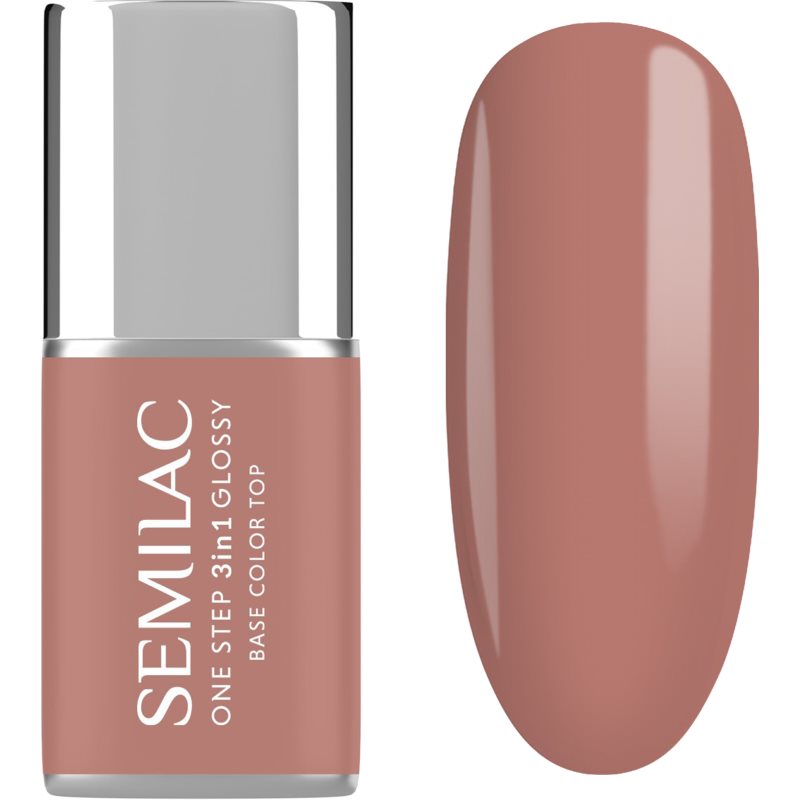 Semilac One Step 3in1 Glossy gélový lak na nechty odtieň 235 Peach Beige 7 ml