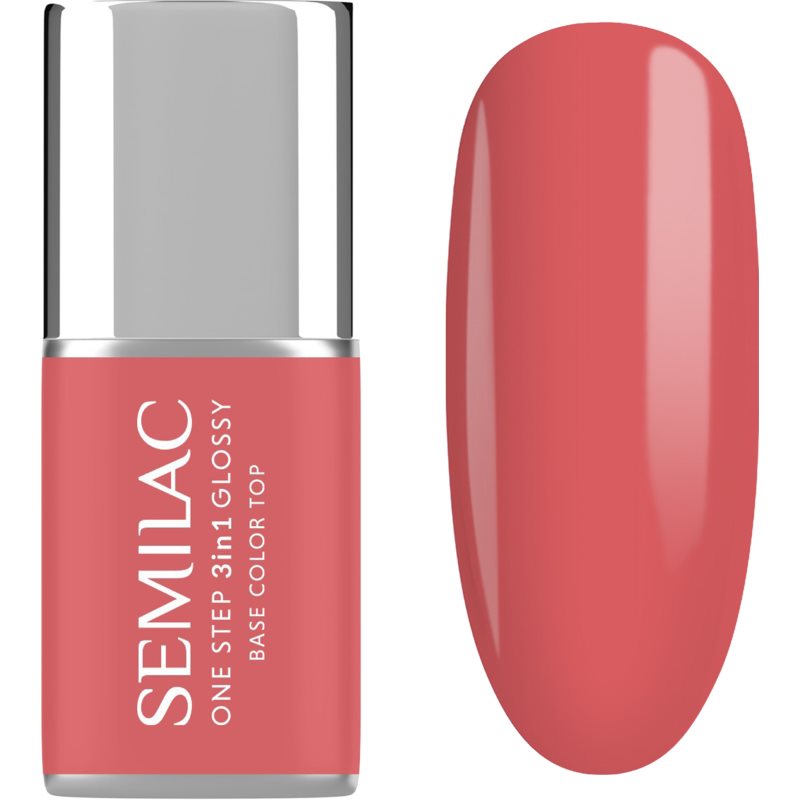 Semilac One Step 3in1 Glossy gélový lak na nechty odtieň 690 Coral Pink 7 ml