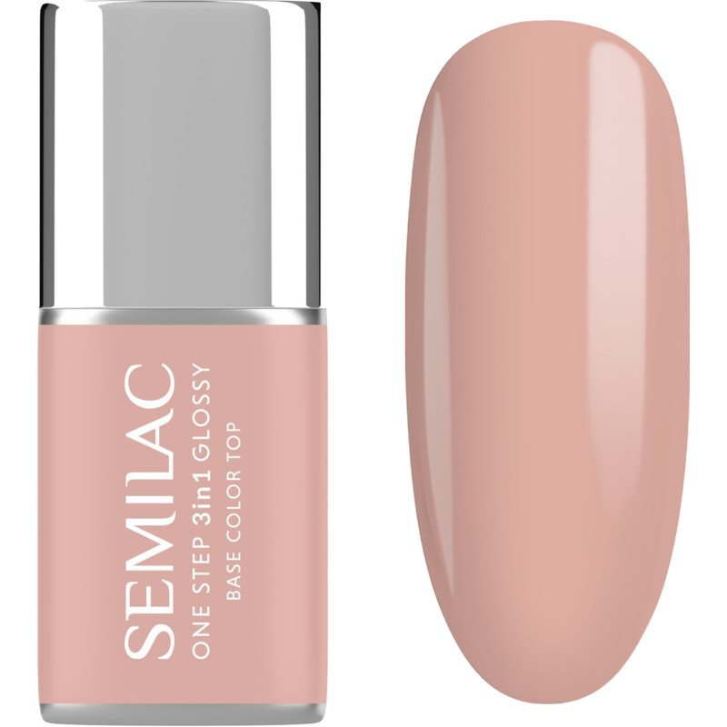 Semilac One Step 3in1 Glossy gélový lak na nechty odtieň 450 Light Peach 7 ml