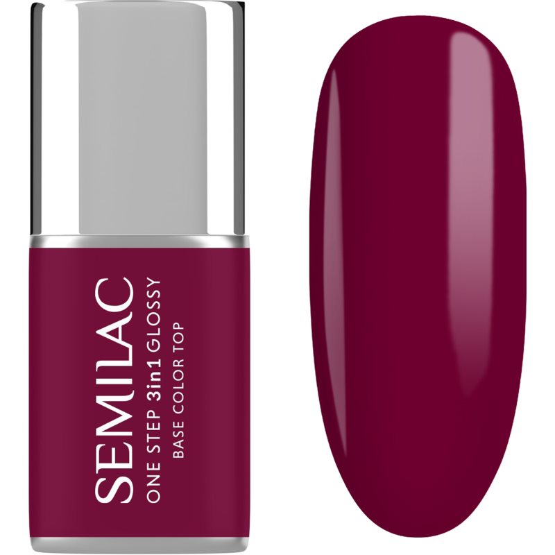 Semilac One Step 3in1 Glossy gélový lak na nechty odtieň 775 Plum Wine 7 ml