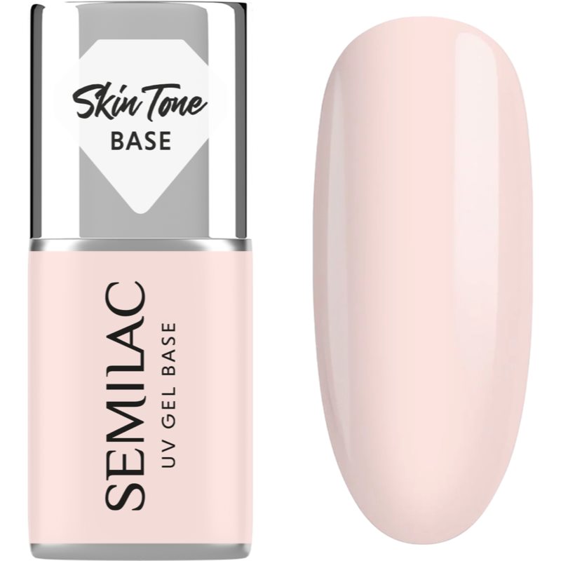 Semilac UV Gel Base Skin Tone Base podkladový lak pre gélové nechty odtieň Rose Beige 7 ml