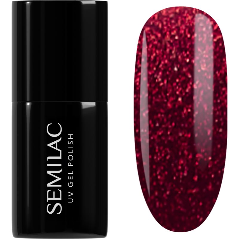 Semilac UV Hybrid Winter Wonderland gélový lak na nechty odtieň 955 Holly Berry Red 7 ml