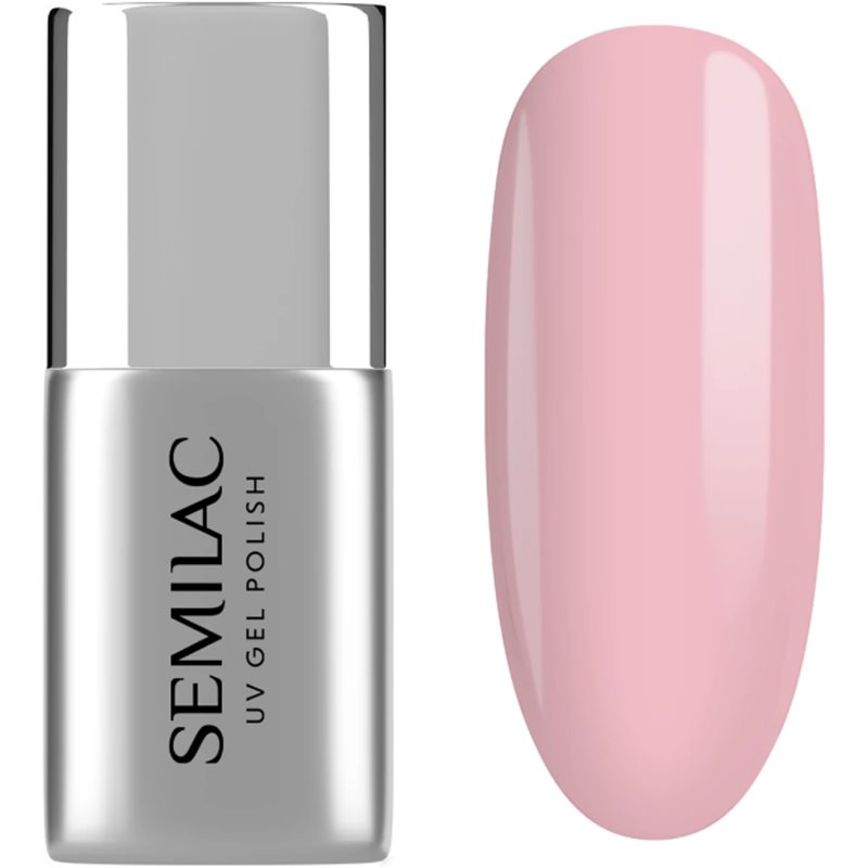 Semilac UV Gel Base Fiber Base podkladový lak pro gelové nehty odstín Pink Milk 7 ml