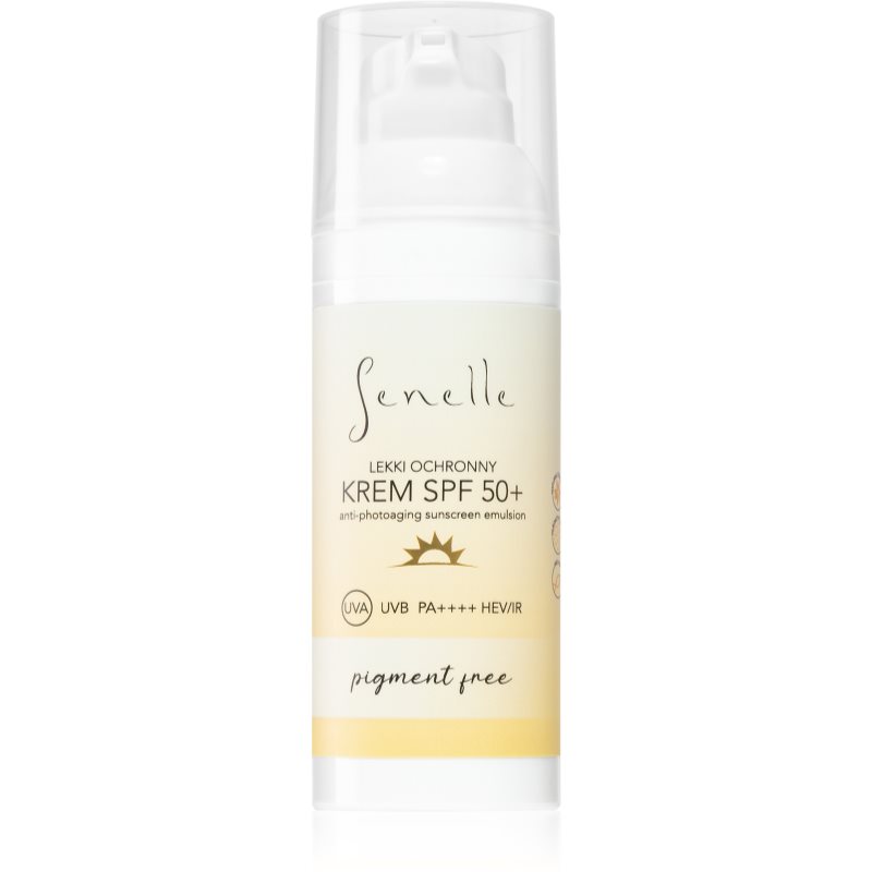 Senelle Cosmetics Light Protective Pigment Free легкий захисний крем для обличчя SPF 50+ 50 мл