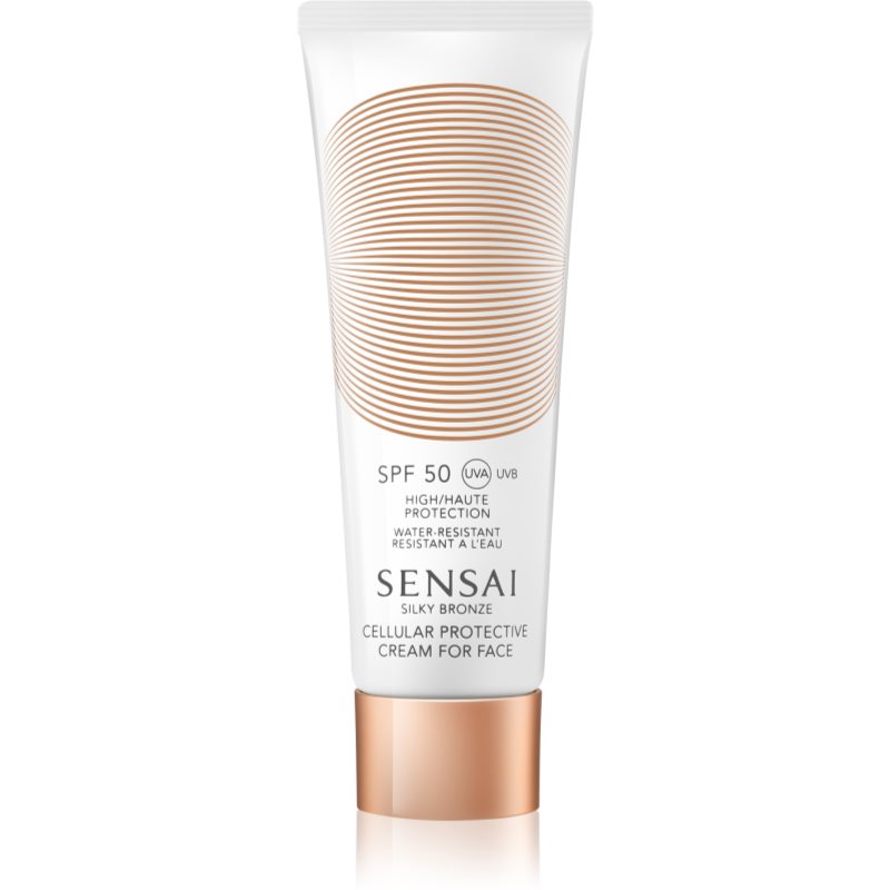 Sensai Silky Bronze Cellular Protective Cream For Face SPF 50 крем проти зморшок для засмаги SPF 50 50 мл