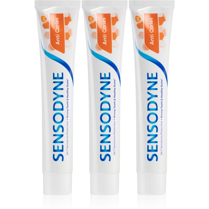 Sensodyne Anti Caries Anti Carries dantų pasta apsauga nuo dantų ėduonies 3x75 ml