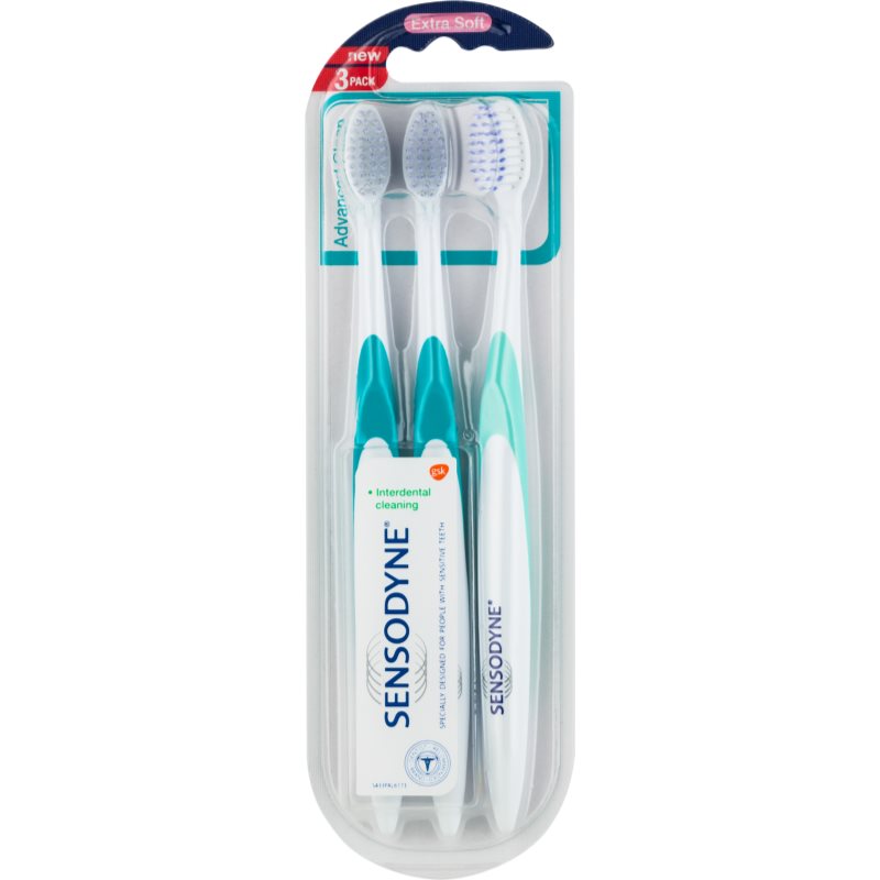 Sensodyne Advanced Clean зубна щітка extra soft для чутливих зубів 3 кс