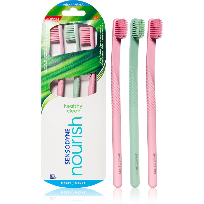 Sensodyne Nourish Healthy Clean четки за зъби 3 бр.