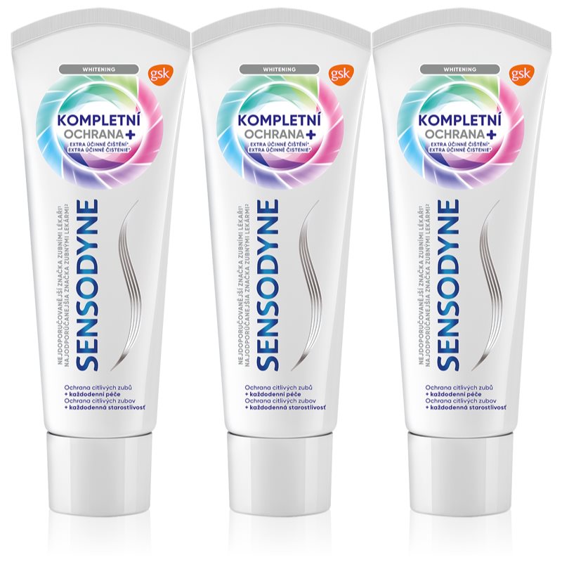Sensodyne Complete Protection Whitening balinamoji dantų pasta 3x75 ml