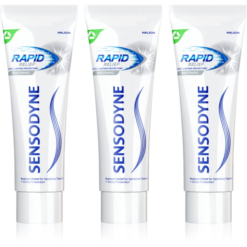 Sensodyne Rapid Whitening Whitening Toothpaste For Sensitive Teeth 3X75 Ml