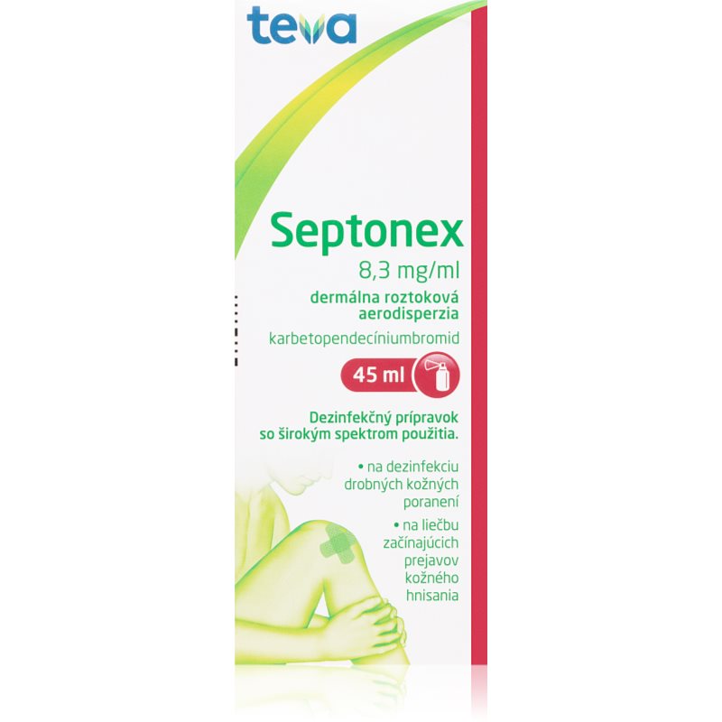 Septonex Septonex 8,3mg/ml kožný sprej, roztok na drobné poranenia 45 ml kúpite na Notino.sk