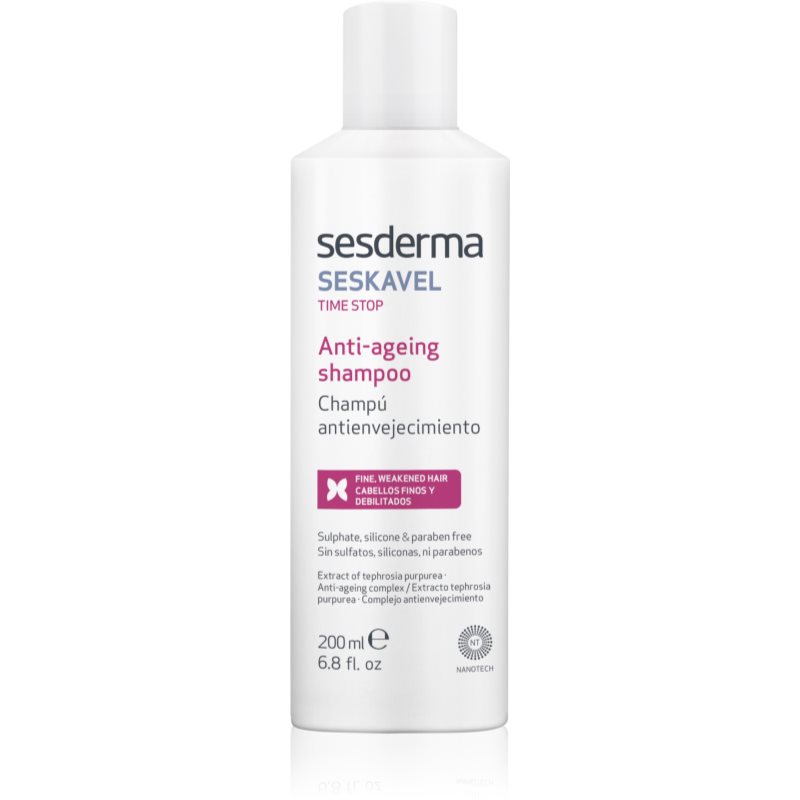 Sesderma Seskavel Time Stop shampoo rivitalizzante contro i segni di invecchiamento dei capelli 200 ml