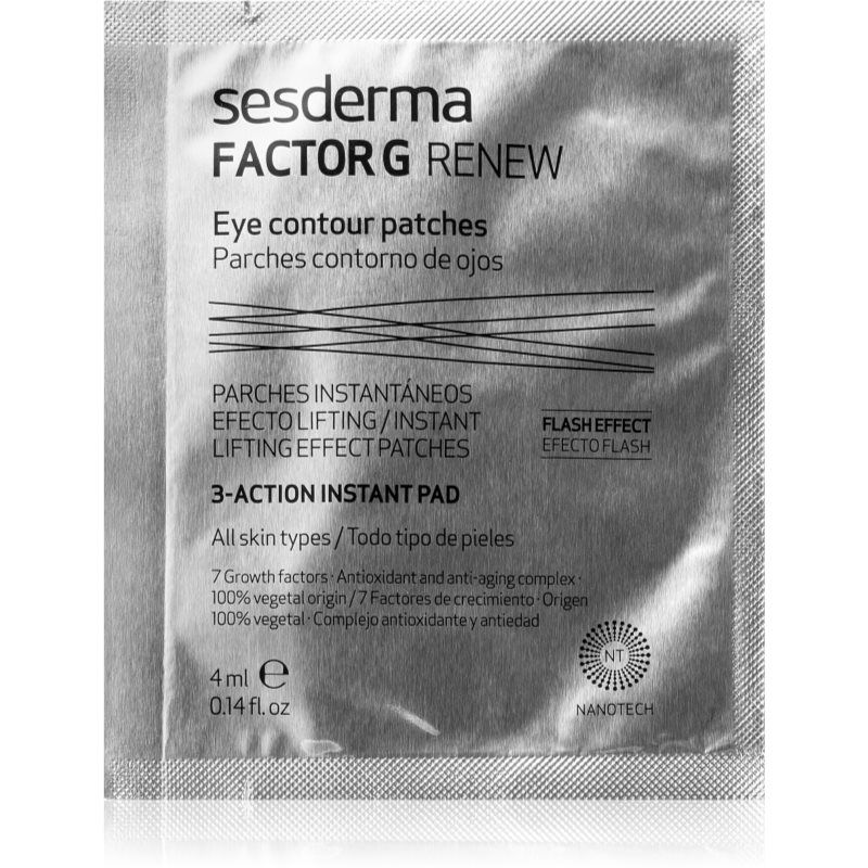 Sesderma Factor G Renew маска для шкіри навколо очей з ліфтинговим ефектом 4 X 4 мл