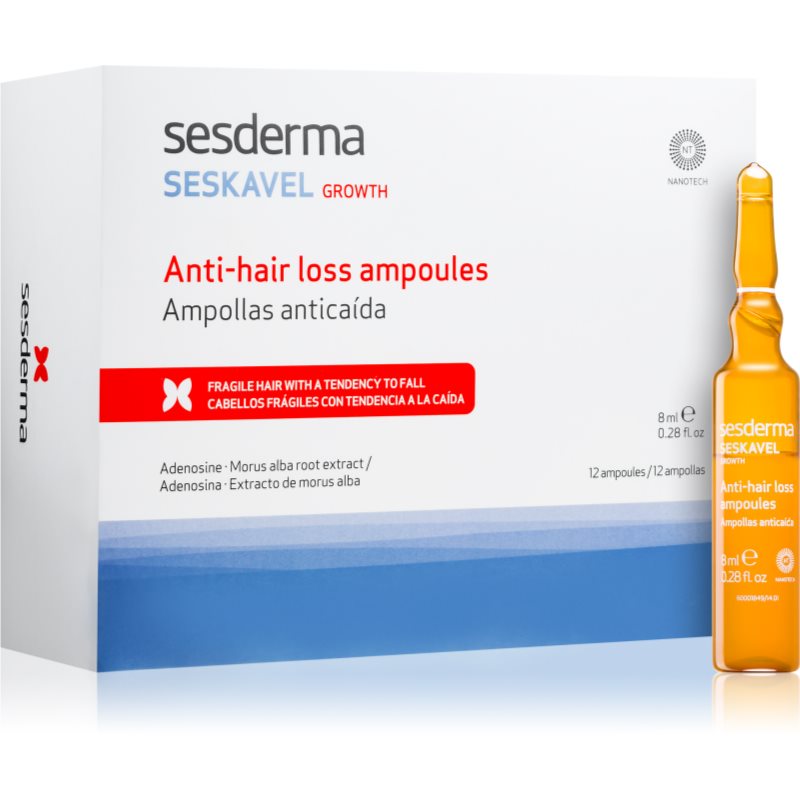 Sesderma Intenzívna kúra proti padaniu vlasov Seskavel Growth (Anti- Hair Loss Ampoules) 12 x 8 ml