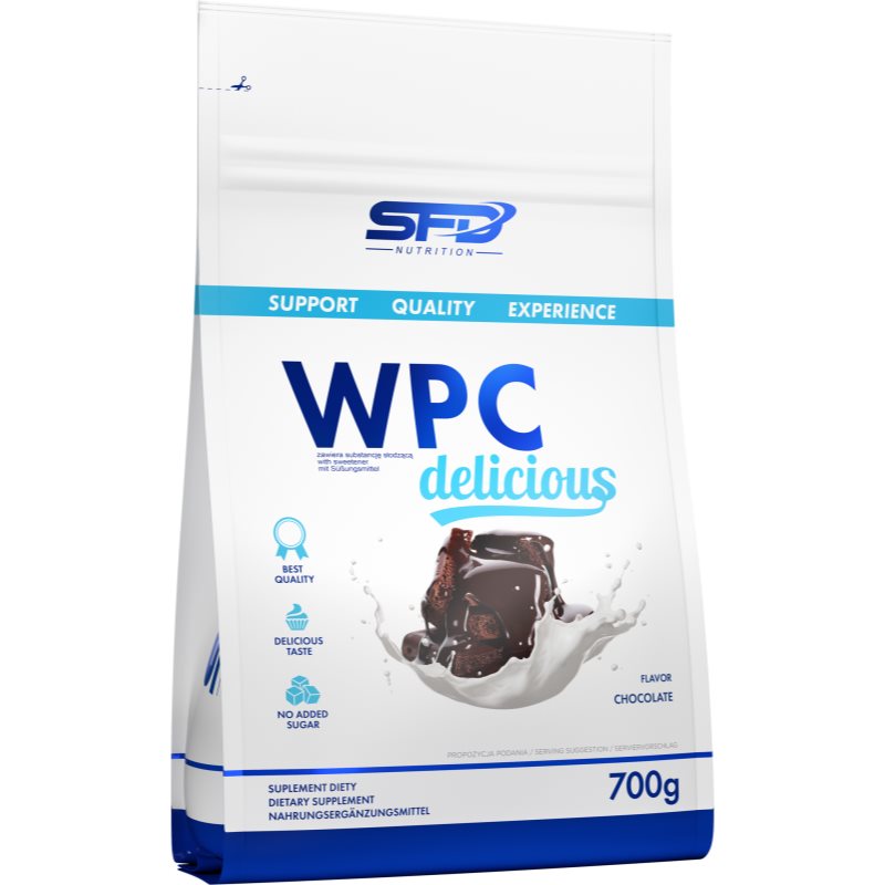 SFD Nutrition WPC Protein Delicious srvátkový proteín príchuť Chocolate 700 g