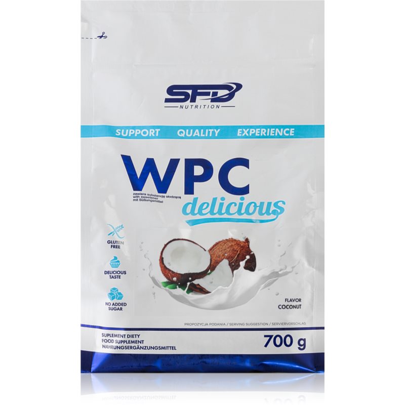 SFD Nutrition WPC Protein Delicious srvátkový proteín príchuť Coconut 700 g