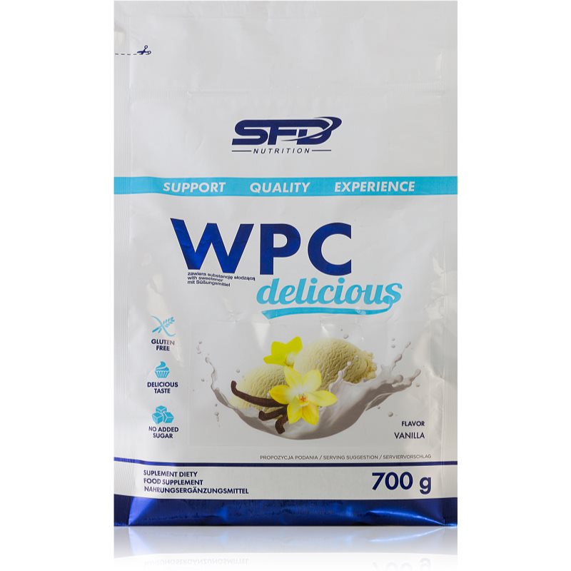 SFD Nutrition WPC Protein Delicious srvátkový proteín príchuť Vanilla 700 g