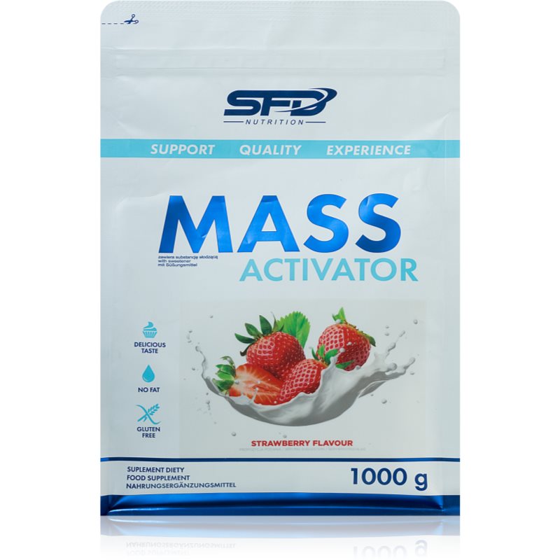E-shop SFD Nutrition Mass Activator podpora tvorby svalové hmoty příchuť Strawberry 1000 g
