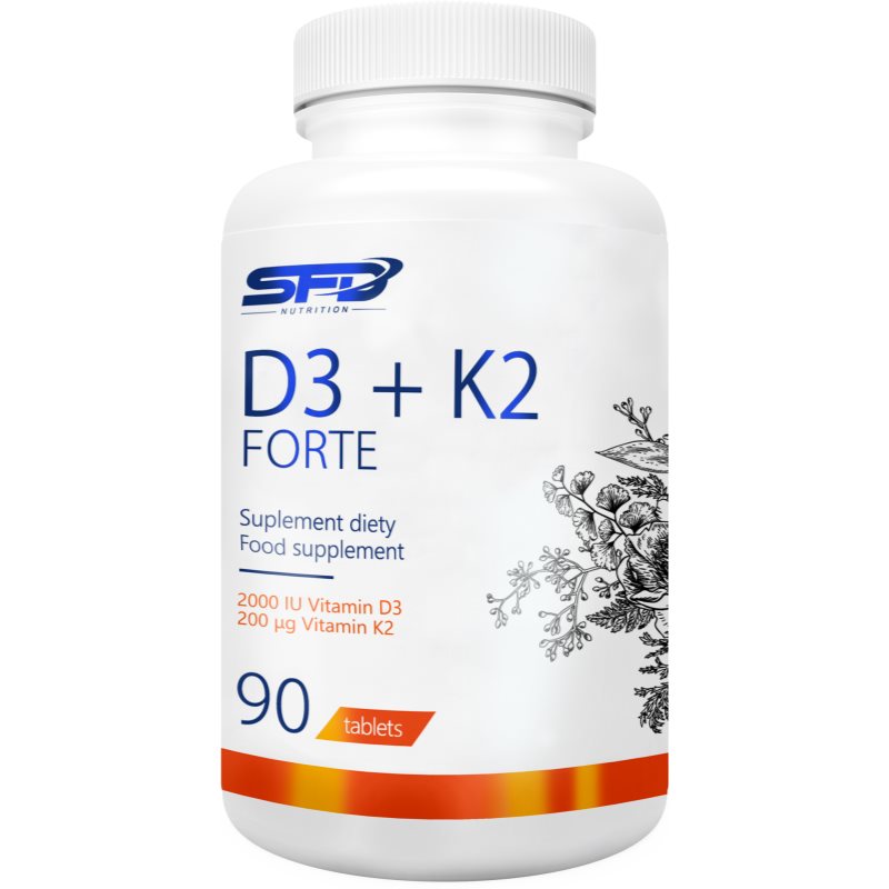 SFD Nutrition D3 + K2 Forte podpora normálneho stavu kostí a zubov 90 tbl