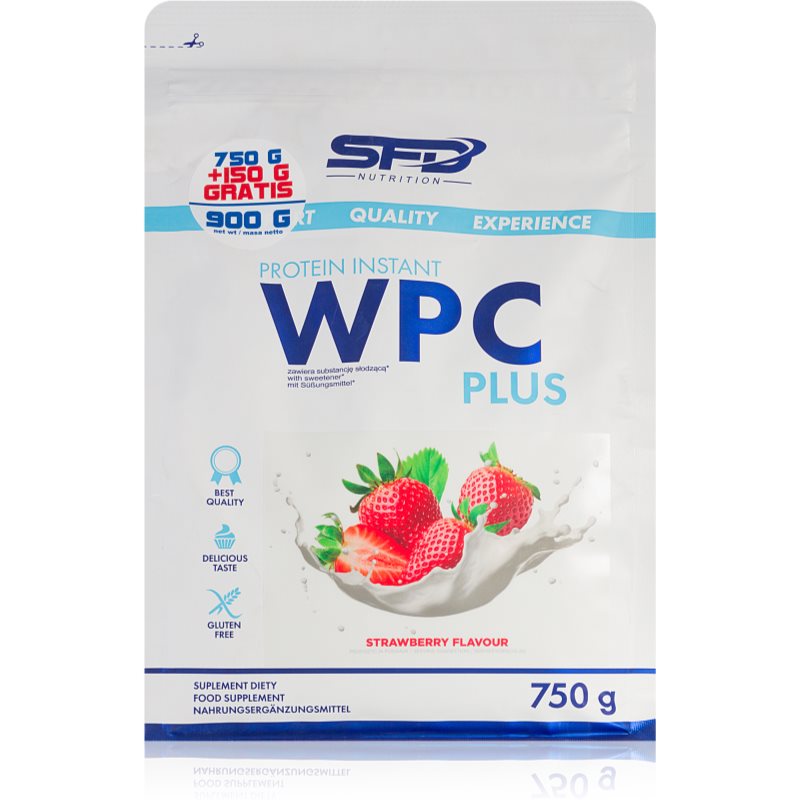 SFD Nutrition WPC Protein Plus srvátkový proteín príchuť Strawberry 900 g