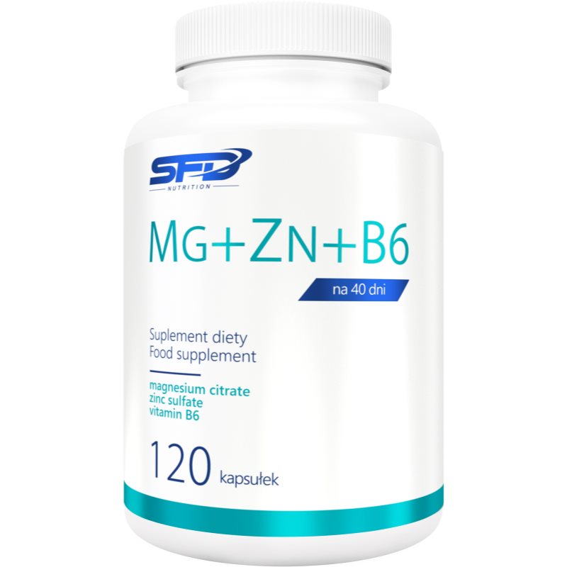 SFD Nutrition Mg + Zn + B6 kapsuly pre krásne vlasy, pleť a nechty 120 cps