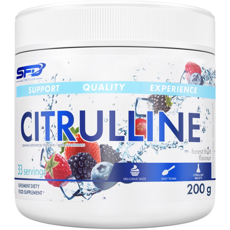 SFD Nutrition Citrulline podpora športového výkonu a regenerácie príchuť Forest Fruit 200 g