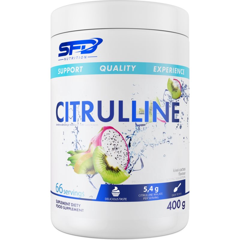 SFD Nutrition Citrulline podpora športového výkonu a regenerácie príchuť Kiwi & Cactus 400 g