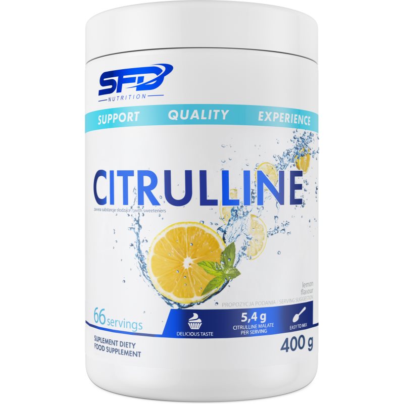 SFD Nutrition Citrulline podpora športového výkonu a regenerácie príchuť Lemon 400 g
