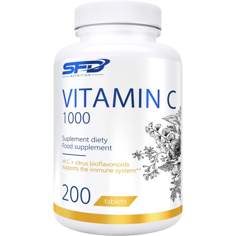 SFD Nutrition Vitamin C 1000 tablety pro podporu imunitního systému a normální stav zubů 200 tbl