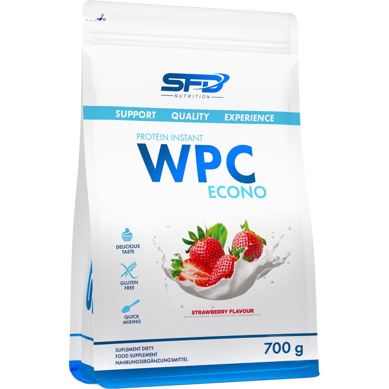 SFD Nutrition WPC Protein Econo srvátkový proteín príchuť Strawberry 700 g
