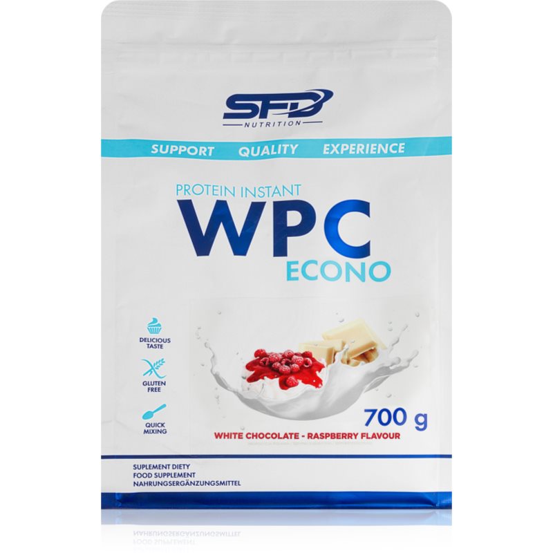 SFD Nutrition WPC Protein Econo srvátkový proteín príchuť White Chocolate Raspberry 700 g