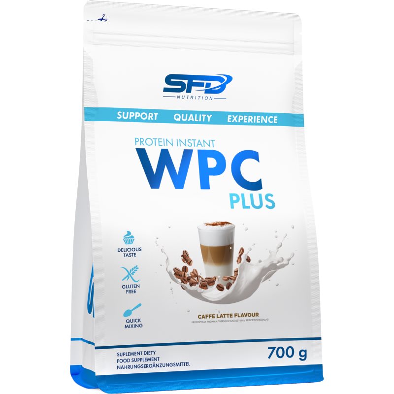 SFD Nutrition WPC Protein Plus srvátkový proteín príchuť Caffe Latte 700 g