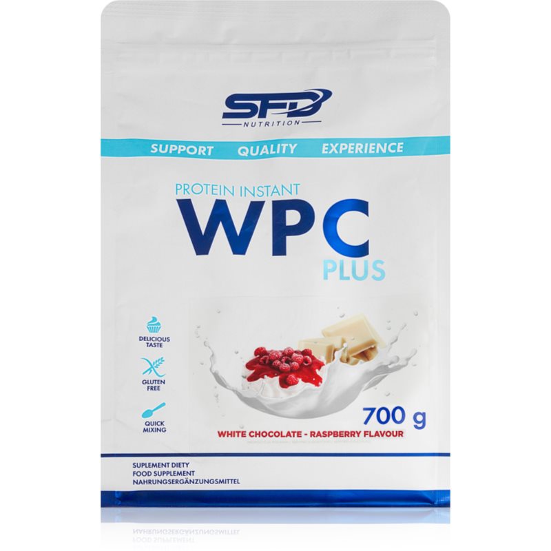SFD Nutrition WPC Protein Plus srvátkový proteín príchuť White Chocolate Raspberry 700 g