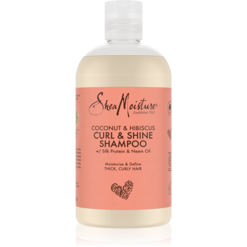 Shea Moisture Coconut & Hibiscus șampon hidratant pentru păr creț și ondulat 384 ml