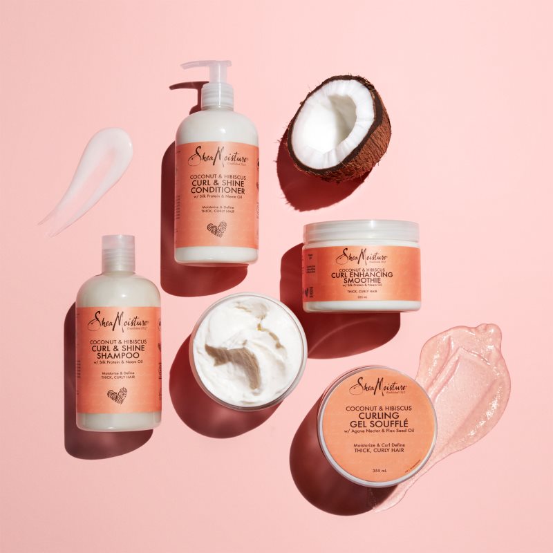 Shea Moisture Coconut & Hibiscus Curl & Shine кондиціонер для хвилястого та кучерявого волосся 384 мл