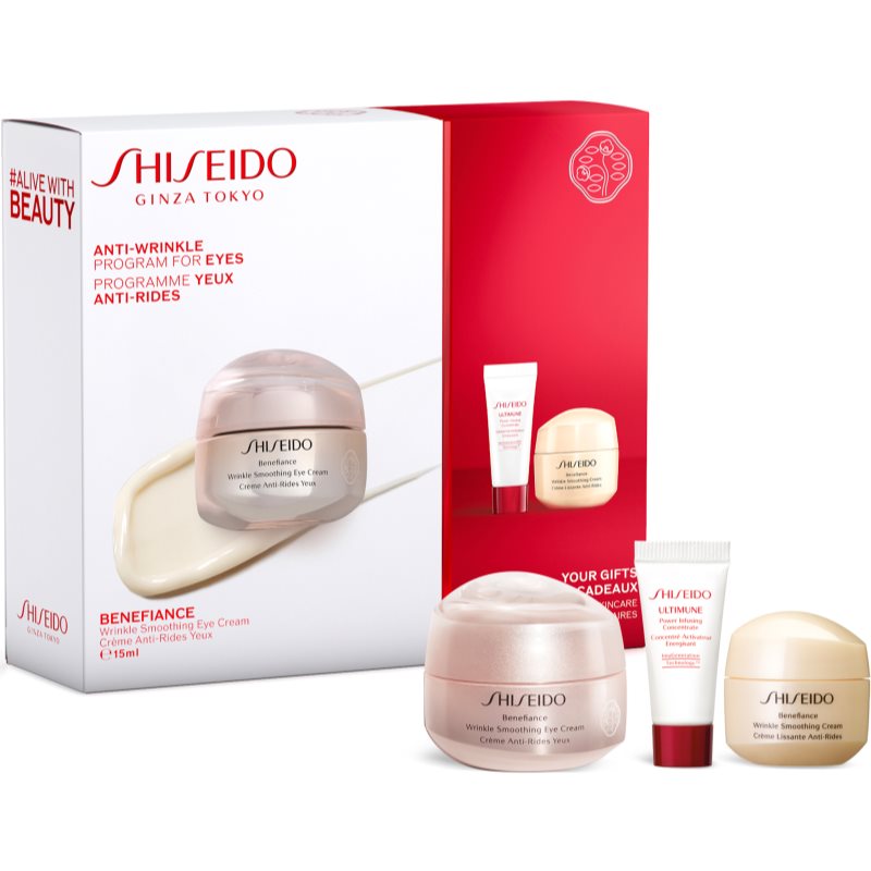Shiseido Benefiance Wrinkle Smoothing Eye Cream dovanų rinkinys (brandžiai odai)