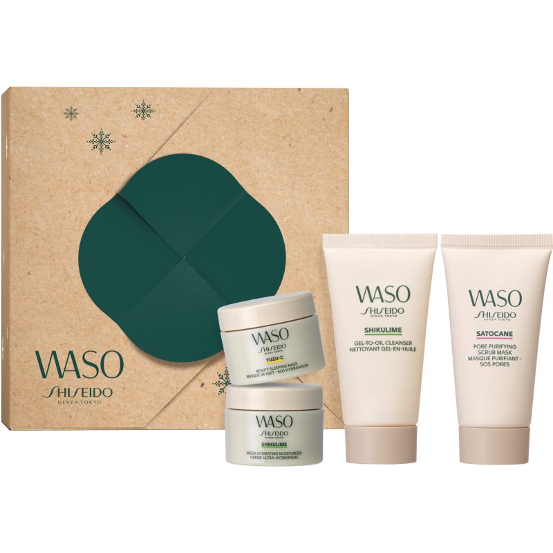 Фото - Крем і лосьйон Shiseido Waso Essentials Kit zestaw upominkowy (nadający skórze promienny 