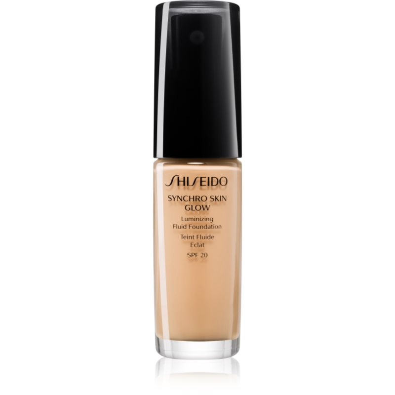 Shiseido Synchro Skin Glow Luminizing Fluid Foundation rozjasňujúci make-up SPF 20 odtieň Golden 4 30 ml
