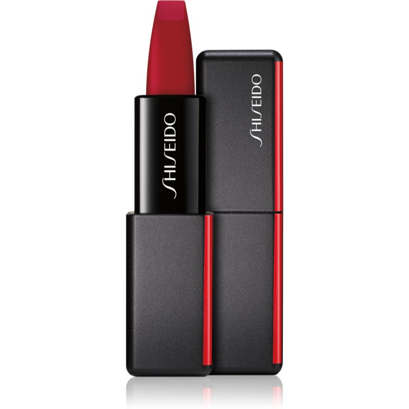Shiseido ModernMatte Powder Lipstick matt púderes ajakrúzs árnyalat 515 Mellow Drama (Crimson Red) 4 g