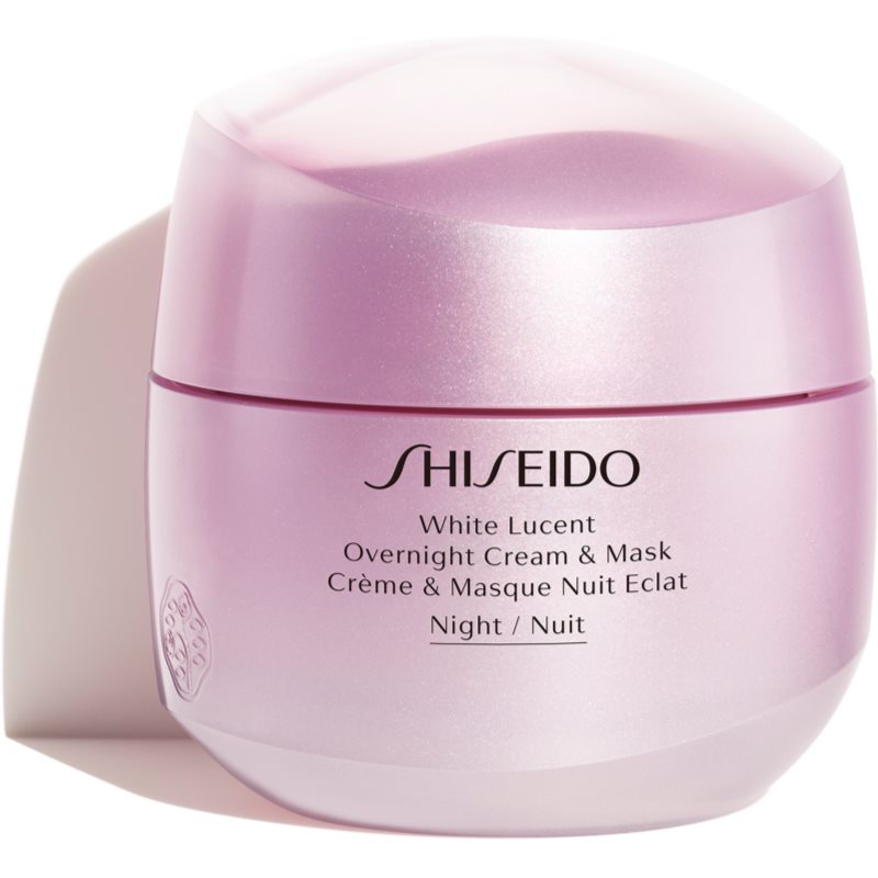 Shiseido White Lucent Overnight Cream & Mask drėkinamasis naktinis kremas ir kaukė pigmentinių dėmių korekcijai 75 ml