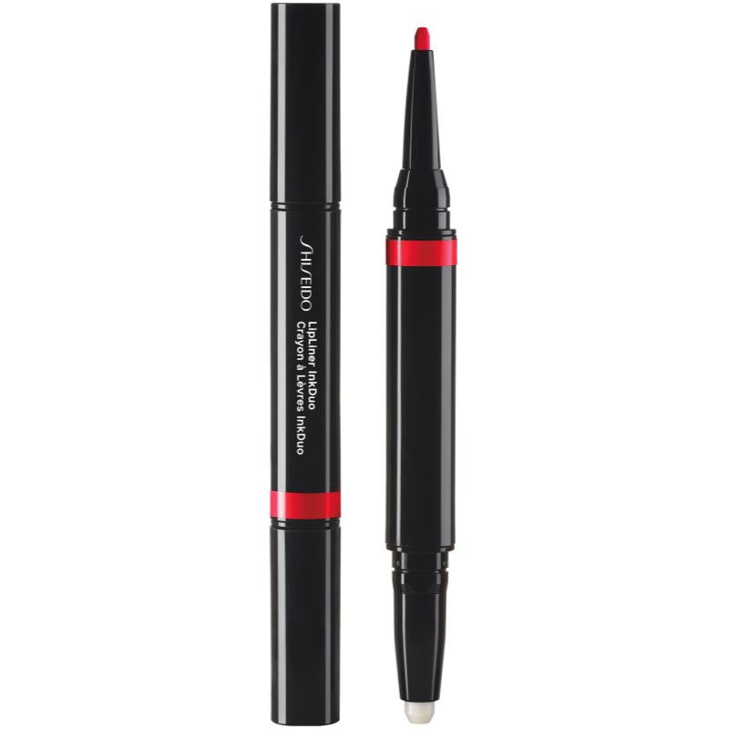 Shiseido LipLiner InkDuo ruj și creion pentru conturul buzelor balsam culoare 08 True Red 1.1 g