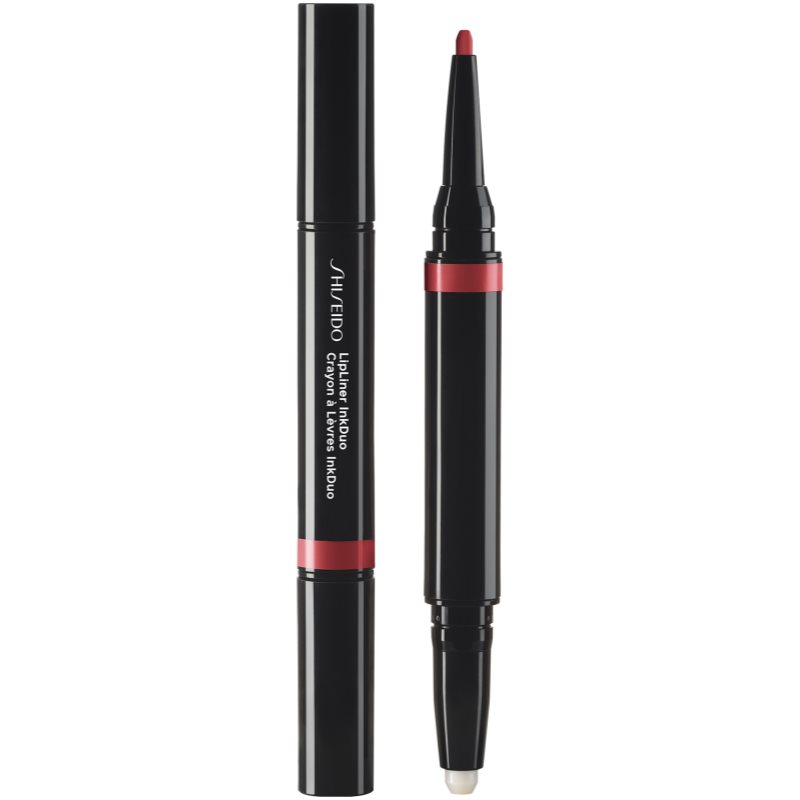 Shiseido LipLiner InkDuo ruj și creion pentru conturul buzelor balsam culoare 09 Scarlet 1.1 g