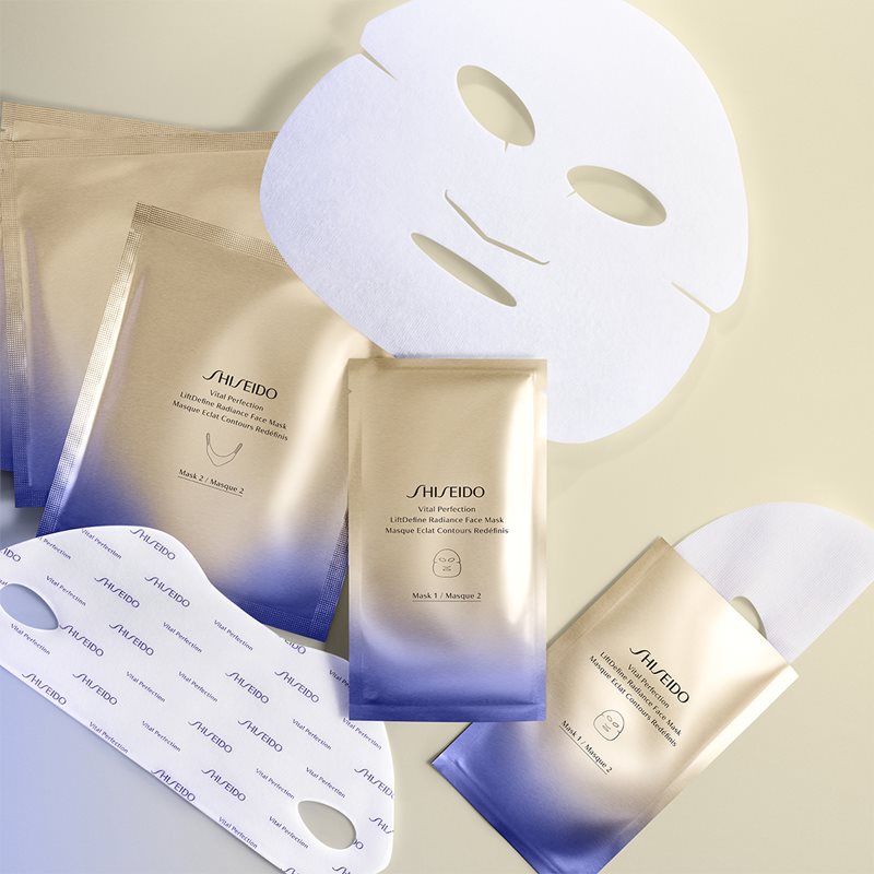 Shiseido Vital Perfection Liftdefine Radiance Face Mask розкішна зміцнююча маска для обличчя для жінок 6x2 кс