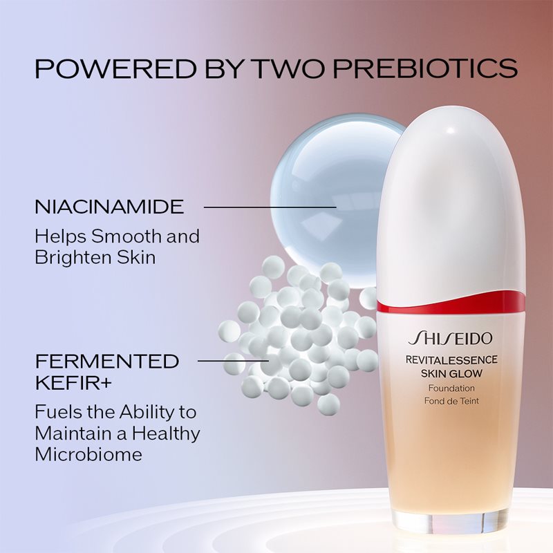 Shiseido Revitalessence Skin Glow Foundation lekki podkład z rozświetlającym efektem SPF 30 odcień Birch 30 ml