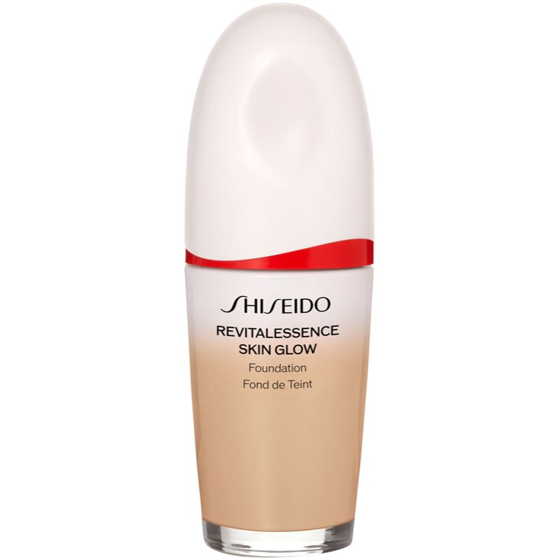 Shiseido Revitalessence Skin Glow Foundation könnyű alapozó világosító hatással SPF 30 árnyalat Cashmere 30 ml