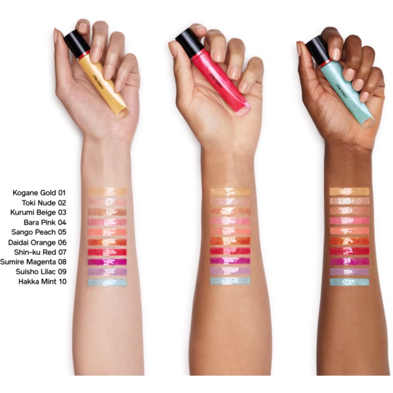Shiseido Shimmer GelGloss Shimmering Lip Gloss With Moisturising Effect Shade 02 Toki Nude 9 Ml