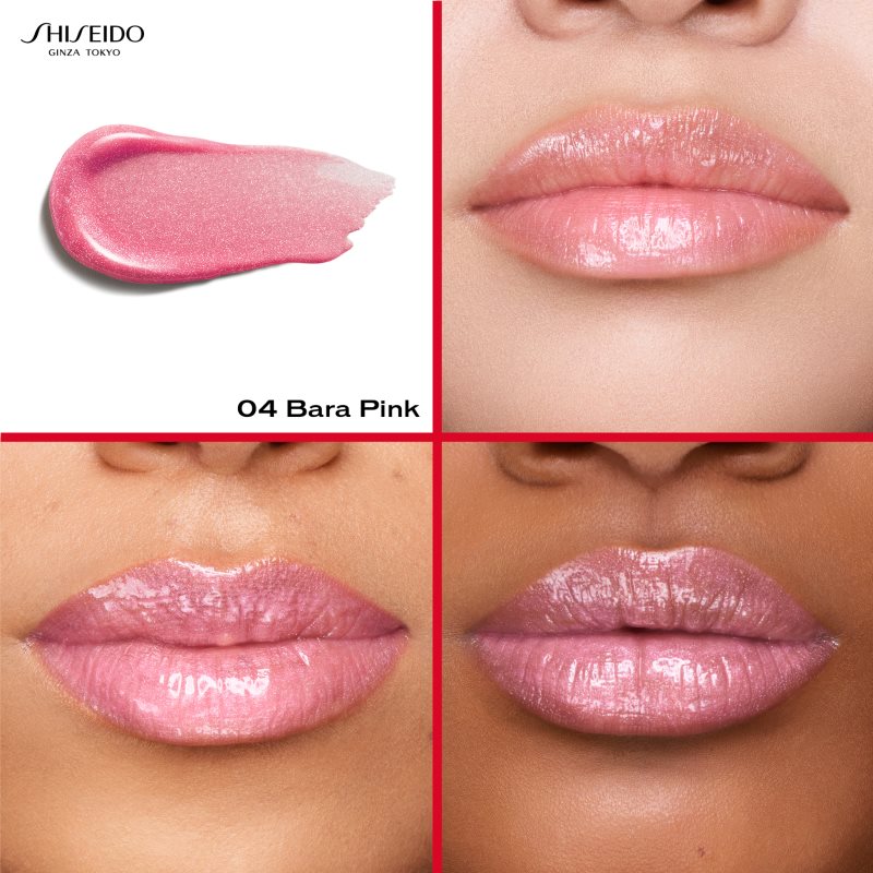 Shiseido Shimmer GelGloss блиск для губ з блискітками зі зволожуючим ефектом відтінок 04 Bara Pink 9 мл