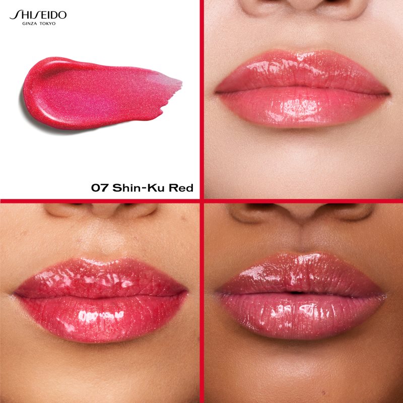 Shiseido Shimmer GelGloss Shimmering Lip Gloss With Moisturising Effect Shade 07 Shin Ku Red 9 Ml