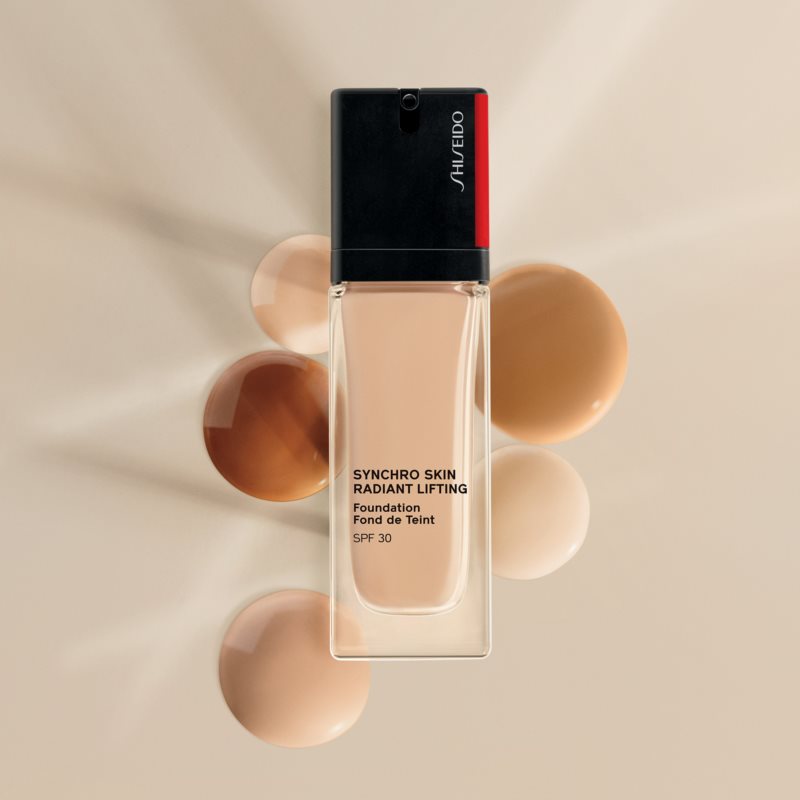 Shiseido Synchro Skin Radiant Lifting Foundation роз'яснюючий тональний крем з ліфтінговим ефектом SPF 30 відтінок 410 Sunstone 30 мл