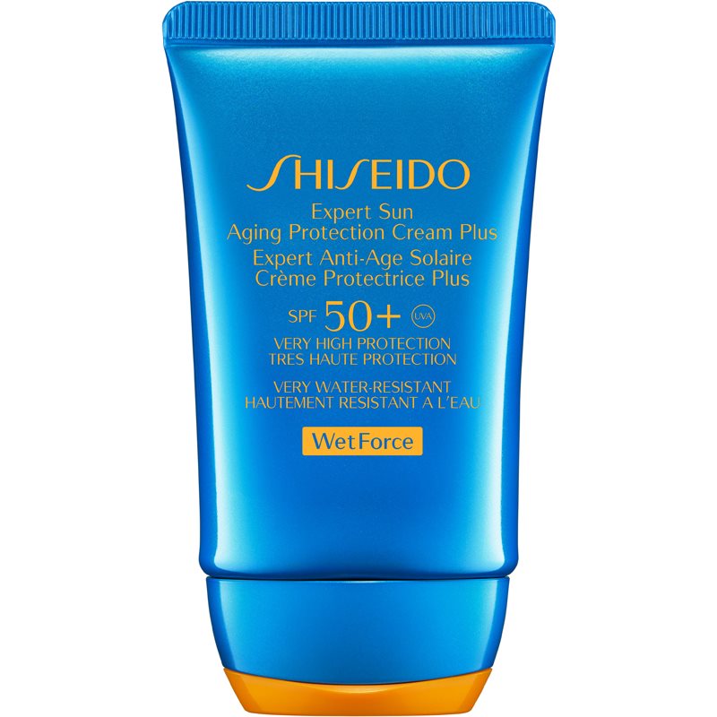 

Shiseido Sun Care Expert Sun Aging Protection Cream WetForce крем для обличчя для засмаги SPF 50